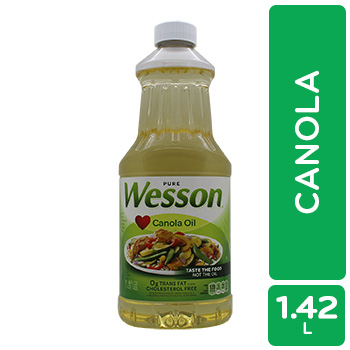 ACEITE CANOLA PURO WESSON botella 1420 mL
