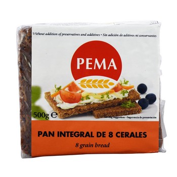 PAN EMPACADO INTEGRAL CEREALES PEMA paquete 500 g
