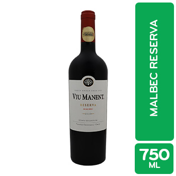 VINO TINTO CHILE MALBEC RESERVA VIU MANENT botella 750 mL
