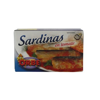 SARDINA SALSA TOMATE DULCE ORBE caja 124 g