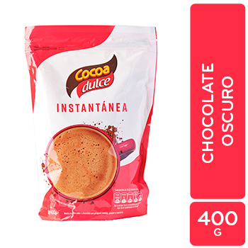 BEBIDA POLVO MALTEADA CHOCOLATE OSCURO COCOA DULCE paquete 400 g