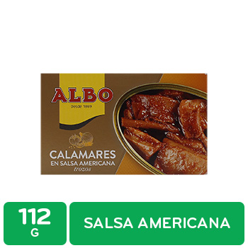 CALAMAR SALSA AMERICANA ALBO caja 112 g