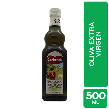 ACEITE OLIVA EXTRA VIRGEN ORGANICO CARBONELL botella 500 mL