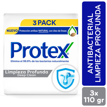 Jabon Antibacterial Limp Profund 3u Protex Paquete 330 G
