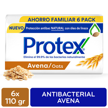 Jabon Antibacterial Avena 6 U Protex Paquete 660 G