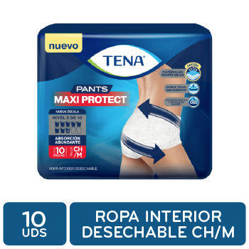 ROPA INTERIOR MEDIANO UNISEX PANTS TENA paquete 10 Unid