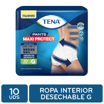 ROPA INTERIOR GRANDE UNISEX PANTS TENA paquete 10 Unid