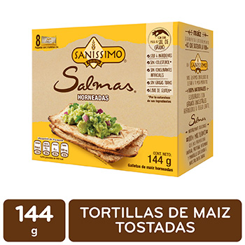 TORTILLAS MAIZ TOSTADAS SANISSIMO caja 140 g