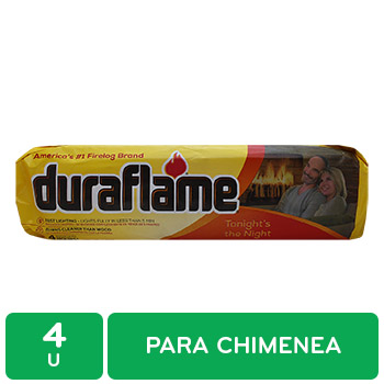 Leña Chimenea Bbq Duraflame Paquete 4 Unidad