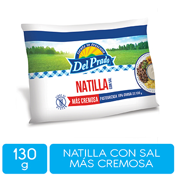 NATILLA CON SAL 18% GRASA DEL PRADO paquete 130 g