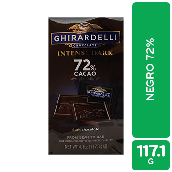 CHOCOLATE NEGRO 72% GHIRARDELLI paquete 117.1 g