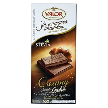 CHOCOLATE AVELLANA STEVIA VALOR paquete 100 g