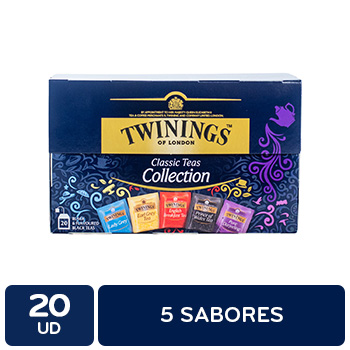 TE NEGRO 5 SABORES TWINING caja 20 Unid