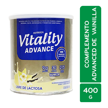 COMPLEMENTO POLVO ALIMENTICIO VAINILLA ADVANCED VITALITY lata 400 g