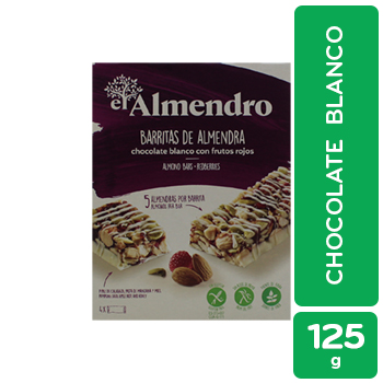 BARRA ALMENDRA CHOCOLATE BLANCO EL ALMENDRO caja 125 g
