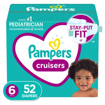 PAÑAL DESECHABLE T-6 UNISEX PAMPERS CRUISERS caja 52 Unid