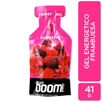 GEL DEPORTISTA RASPBERRY ENERGETICO CARB BOOM paquete 41 mL