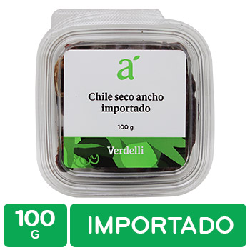 CHILE SECO ANCHO IMPORTADO VERDELLI bandeja 100 g
