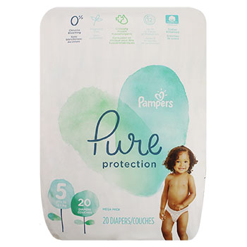 PAÑAL DESECHABLE S5 PAMPERS PURE paquete 19 Unid