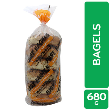 PAN BAGEL COMPLETO JUST BAGELS paquete 680 g
