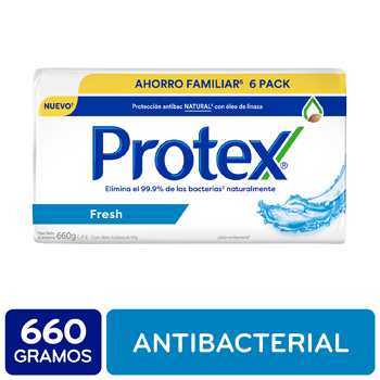 Jabon Antibacterial Fresh 6u Protex Paquete 660 G