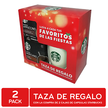 CAPSULA CAFE SURTIDO PACK TAZA STARBUCKS caja 204 g