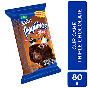 QUEQUITO TRIPLE CHOCOLATE MARINELA paquete 80 g