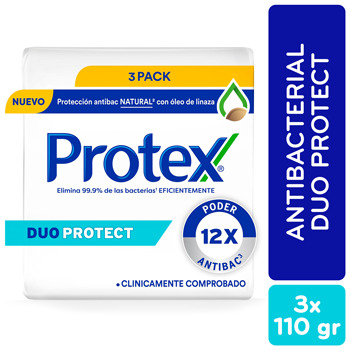 Jabon Antibacterial Duo Action Protex Paquete 110 G