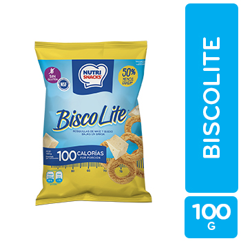 BIZCOCHOS LIGHT BISCOLITE NUTRISNACKS paquete 100 g