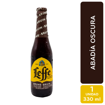 Cerveza Importada Oscura Belgica Leffe Botella 330 Ml