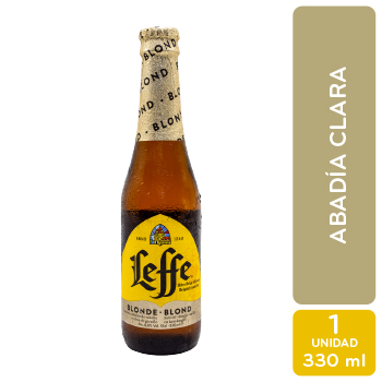 Cerveza Importada Rubia Belgica Leffe Botella 330 Ml