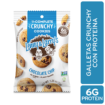 GALLETA PROTEINA CRUNCHY COOKIES CHOCOLATE CHIPS LENNY AND LARRY'S unidad 35 g
