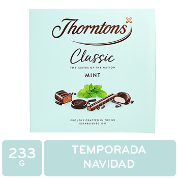 CHOCOLATE SURTIDO CLASICO MENTA NAVIDAD THORNTONS caja 233 g