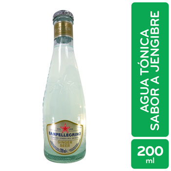 Agua Tonica Sabor Jengibre San Pellegrino Botella 200 Ml
