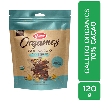Chocolate Organico Piña Quinoa Gallito Bolsa 120 G