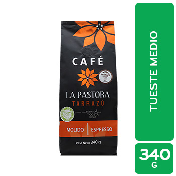 CAFE MOLIDO GOURMET TUESTE MEDIO LA PASTORA TARRAZU paquete 340 g
